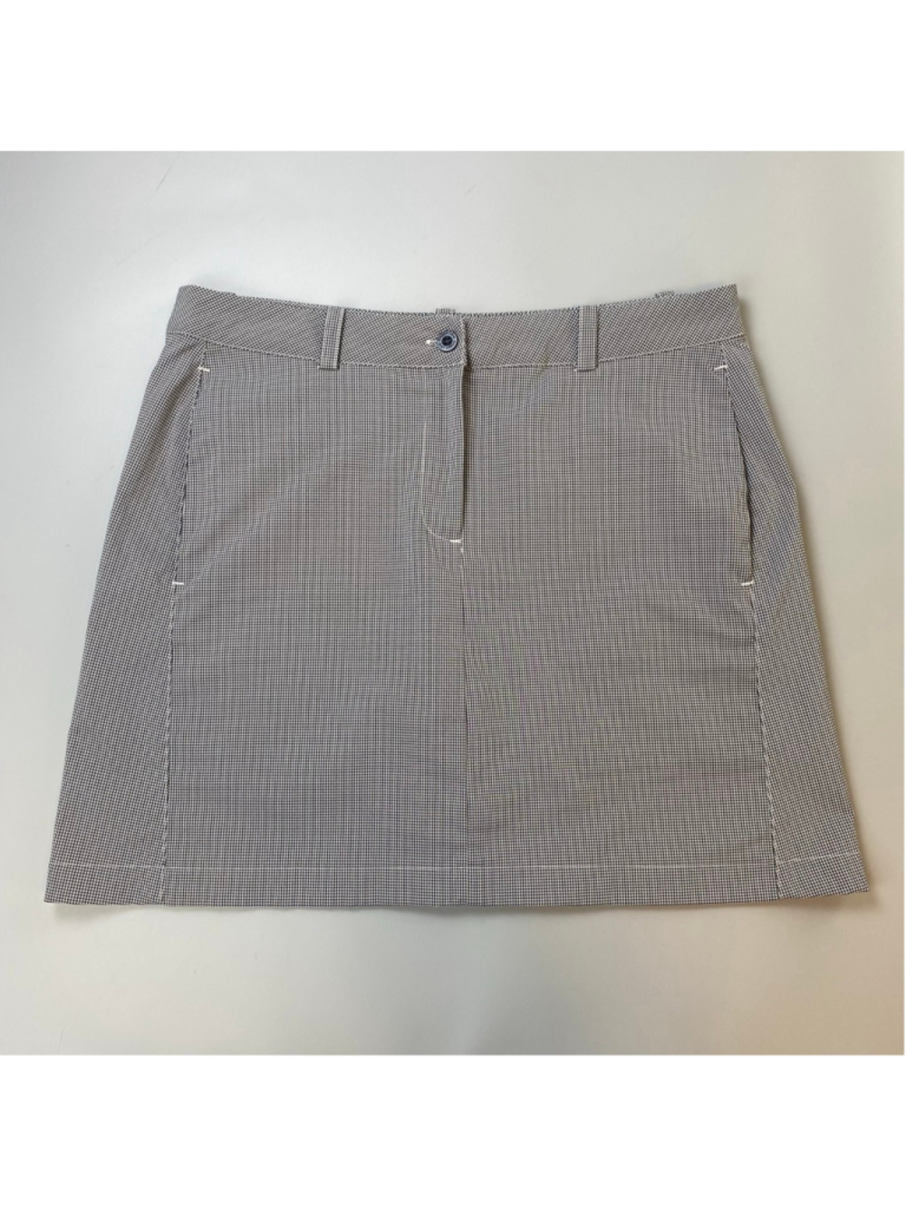 Maggie Lane Skort 8 Black White Gingham Golf Prep Athleisure Sporty Summer Mint